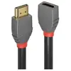 Image de Anthra Line - Câble d'extension HDMI avec Ethernet - HDMI mâle pour HDMI femelle - 1 m - triple blindage - noir - rond, support 4K