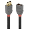 Image de Anthra Line - Rallonge de câble DisplayPort - DisplayPort (M) pour DisplayPort (F) - DisplayPort 1.4 - 50 cm - rond, support 8K60Hz (7680 x 4320) -