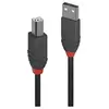 Image de Anthra Line - Câble USB - USB (M) pour USB type B (M) - USB 2.0 - 20 cm - rond - noir