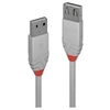 Image de Anthra Line - Rallonge de câble USB - USB (M) pour USB (F) - USB 2.0 - 1 m - rond - gris