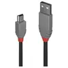 Image de Anthra Line - Câble USB - USB (M) pour mini USB type B (M) - USB 2.0 - 20 cm - rond - noir