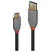 Image de Black Line - Câble USB - 24 pin USB-C (M) pour USB type A (M) - USB 3.1 Gen 2 - 5 A - 50 cm - rond - noir