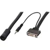 Image de DVI Female & Audio Fly Lead for In-Wall Cable Run - Câble vidéo/audio - liaison simple - DIN 15 broches femelle pour mini-phone stereo 3.5 mm, DVI-D