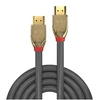 Image de Gold Line - Ultra High Speed - câble HDMI avec Ethernet - HDMI mâle pour HDMI mâle - 5 m - triple blindage - gris - rond, support 4K, support Dolby