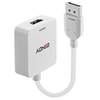 Image de - Câble vidéo/audio - HDMI, DC jack de 3,5 mm x 1,35 mm femelle pour DisplayPort mâle - 9.5 cm - blanc