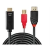 Image de - Câble vidéo/audio - USB, HDMI mâle pour DisplayPort mâle - 2 m - blindé - noir - rond, support 4K, actif