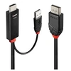 Image de - Câble adaptateur - HDMI, USB (alimentation uniquement) mâle pour DisplayPort mâle - 1 m - blindé - noir - rond, actif, support pour 4K60Hz