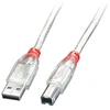 Image de - Câble USB - USB (M) pour USB type B (M) - USB 2.0 - 20 cm - moulé - transparent