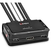 Image de 2 Port DisplayPort 1.2, USB 2.0 & Audio Cable KVM Switch - Commutateur écran-clavier-souris/audio - 2 x KVM / audio - de bureau