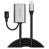 Image de - Câble d'extension USB - 24 pin USB-C (M) pour USB type A, DC jack de 3,5 mm x 1,35 mm (F) - USB 3.1 Gen 1 / Thunderbolt 3 - 5 m - rond, actif -