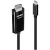 Image de - Câble adaptateur - 24 pin USB-C mâle pour HDMI mâle - 10 m - blindé - noir - rond, puce active, support 4K60Hz (4096 x 2160)