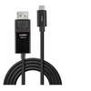 Image de - Câble adaptateur - 24 pin USB-C (M) pour DisplayPort (F) - DisplayPort 1.2 - 2 m - rond, support pour 4K60Hz (3840 x 2160) - noir
