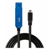 Image de - Rallonge de câble USB - 24 pin USB-C (M) pour USB type A, power DC jack 2.5 mm (ID: 0.7 mm) - USB 3.2 Gen 2x2 - 5 m - rond, actif - noir
