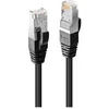 Image de Premium - Cordon de raccordement - RJ-45 (M) pour RJ-45 (M) - 50 cm - Paire torsadée blindée (SSTP) - CAT 6 - sans halogène, sans crochet - noir