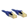 Image de 47284 RJ45 Câble réseau, câble patch CAT 6a (câble brut CAT 7) S/FTP 15.00 m bleu avec cliquet dencastrement
