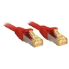 Image de 47293 RJ45 Câble réseau, câble patch CAT 6a (câble brut CAT 7) S/FTP 1.50 m rouge avec cliquet dencastrement