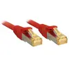 Image de 47295 RJ45 Câble réseau, câble patch CAT 6a (câble brut CAT 7) S/FTP 3.00 m rouge avec cliquet dencastrement