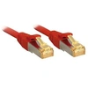 Image de 47298 RJ45 Câble réseau, câble patch CAT 6a (câble brut CAT 7) S/FTP 10.00 m rouge avec cliquet dencastrement