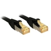 Image de 47311 RJ45 Câble réseau, câble patch CAT 6a (câble brut CAT 7) S/FTP 5.00 m noir avec cliquet dencastrement