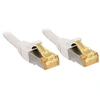 Image de 47321 RJ45 Câble réseau, câble patch CAT 6a (câble brut CAT 7) S/FTP 0.50 m blanc avec cliquet dencastrement