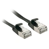 Image de - Cordon de raccordement - RJ-45 (M) pour RJ-45 (M) - 2 m - U / FTP (Paire torsadée blindée) - CAT 6a - moulé, sans crochet, plat - noir