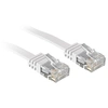 Image de - Cordon de raccordement - RJ-45 (M) pour RJ-45 (M) - 3 m - UTP - CAT 6 - moulé, plat - blanc