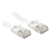 Image de - Cordon de raccordement - RJ-45 (M) pour RJ-45 (M) - 2 m - U / FTP (Paire torsadée blindée) - CAT 6a - moulé, sans crochet, plat - blanc