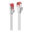 Image de - Cordon de raccordement - RJ-45 (M) pour RJ-45 (M) - 3 m - U / FTP (Paire torsadée blindée) - CAT 6 - sans crochet, plat - blanc