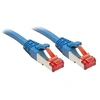 Image de 47719 RJ45 Câble réseau, câble patch CAT 6 S/FTP 2.00 m bleu avec cliquet dencastrement