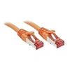 Image de 47814 RJ45 Câble réseau, câble patch CAT 6 S/FTP 15.00 m orange avec cliquet dencastrement