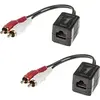 Image de Kit extender audio stà rà o- Cat.5-6 - 100m - 2x RCA