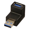 Image de USB 3.0 90 Degree Down Type A Male to A Female Right Angle Adapter - Adaptateur USB - USB Type B (F) pour USB type A (M) - USB 3.0 - connecteur à 90°