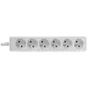 Image de 6 Way Mains Gang Socket - Coupe-circuit - CA 230 V - 3680 Watt - entrée : Français / UTE - connecteurs de sortie : 6 (Français / UTE) - France