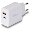 Image de - Adaptateur secteur - GaN - 65 Watt - 3 A - PD/PPS, PD 3.0 - 2 connecteurs de sortie (USB-C, USB) - blanc