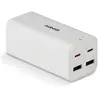 Image de - Adaptateur secteur - 100 Watt - 5 A - Power Delivery 3.0 + PPS, GaNFast - 4 connecteurs de sortie (2 x USB-C, 2 x USB) - blanc