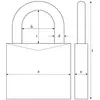 Image de Cadenas à combinaison 50mm HT anse inox 63mm blister - - 180IB/50HB63