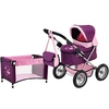 Image de Bayer Design - 13057b - Poussette Landau pour Poupée - Trendy avec Lit - Réglable - Prune - 68 Cm