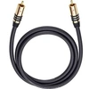 Image de Câble audio 21540 [1x Cinch-RCA mâle - 1x Cinch-RCA mâle] 10.00 m noir contacts dorés