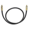 Image de Câble de raccordement 204501 Cinch-RCA audio [1x Cinch-RCA mâle - 1x Cinch-RCA mâle] 1.00 m anthracite contacts dorés