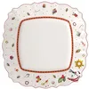 Image de Villeroy & Boch Toy's Delight Assiette plate carrée, 28,5 x 28,5 cm, Porcelaine Premium, Blanc/Rouge en occasion ou reconditionné