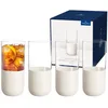 Image de Villeroy & Boch - Manufacture Rock blanc Ensemble de verres longdrink, 4 pièces. Ensemble de verres pour cocktails et mocktails, 300 ml, Verre en cristal, Aspect ardoise blanc mat en occasion ou reconditionné