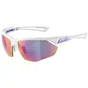 Image de ALPINA Unisexe - Adultes, NYLOS HR Lunettes de sport, white-purple gloss, One Size en occasion ou reconditionné
