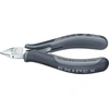 Image de Pince coupante latérale d'électronicien ESD, Modèle à petite facette, tête pointue aplatie, Long. 115 mm