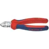 Image de Pince coupante de côté, tête chromée, poignées à gaine en plastique, Long. : 125 mm, Capacité de coupe pour fil semi-dur Ø 2,3 mm, fil dur Ø 1,5 mm