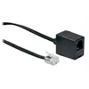 Image de - Rallonge de câble de téléphone - RJ-11 (F) pour RJ-11 (M) - 10 m - plat - noir