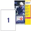 Image de Avery Étiquettes Ultra-Résistantes Polyéthylène - 10 Étiquettes Autocollantes 210 x 297 mm - Compatible Imprimante Étiquette Autocollante Laser en occasion ou reconditionné