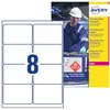 Image de Avery L7914-10 80 étiquettes blanches ultra-résistantes et étirables | 80 étiquettes ultra-résistantes étirables Laser, 99,1 × 67,7 mm en occasion ou reconditionné