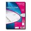 Image de Office Star - Blanc - 105 x 35 mm 1600 étiquette(s) (100 feuille(s) x 16 étiquettes