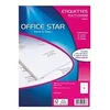 Image de Office Star - Blanc - 105 x 74 mm 800 étiquette(s) (100 feuille(s) x 8 étiquettes