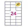 Image de Office Star - Blanc - 70 x 37 mm 2400 étiquette(s) (100 feuille(s) x 24 étiquettes
